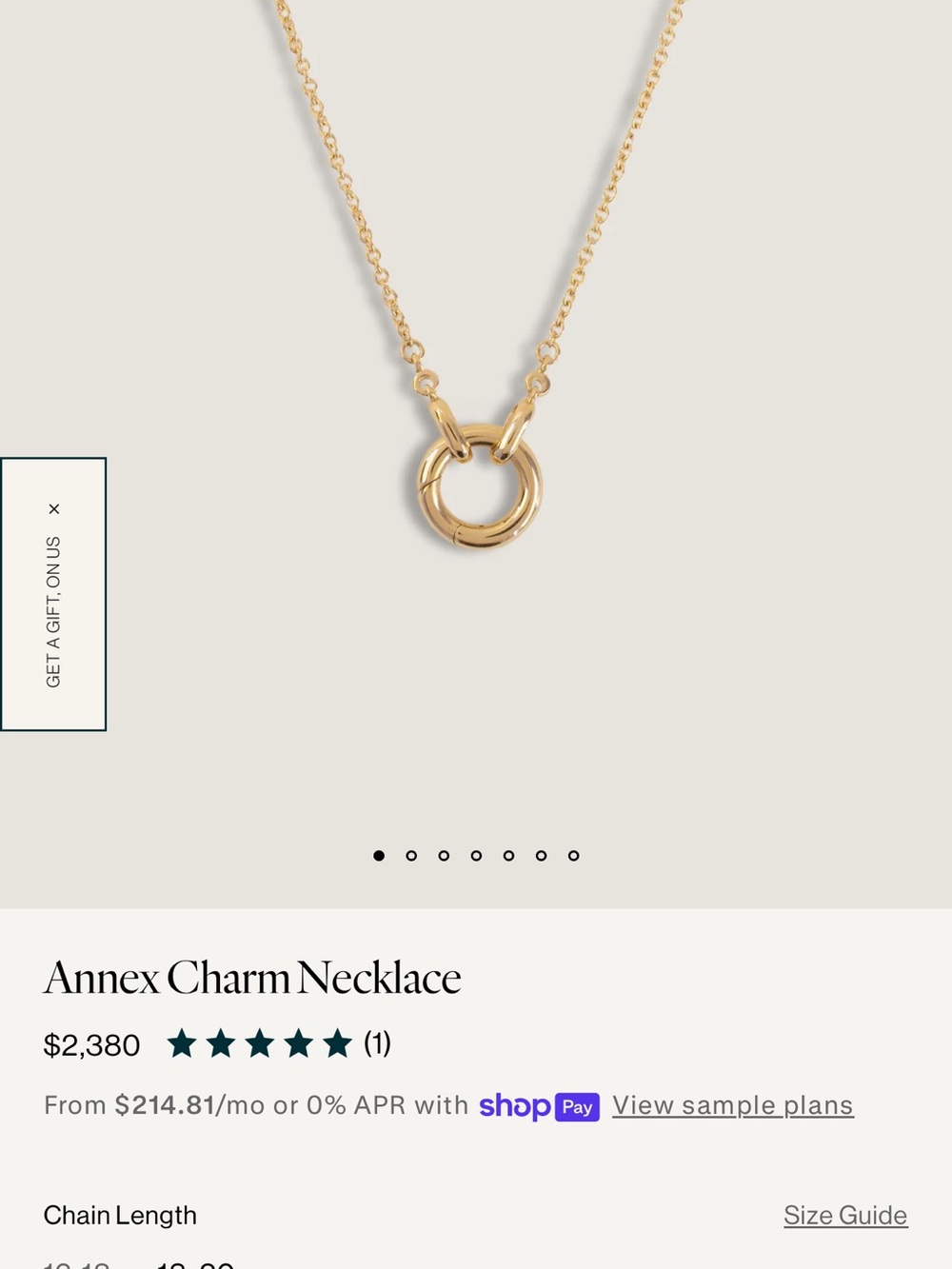 Kinn annex charm necklace